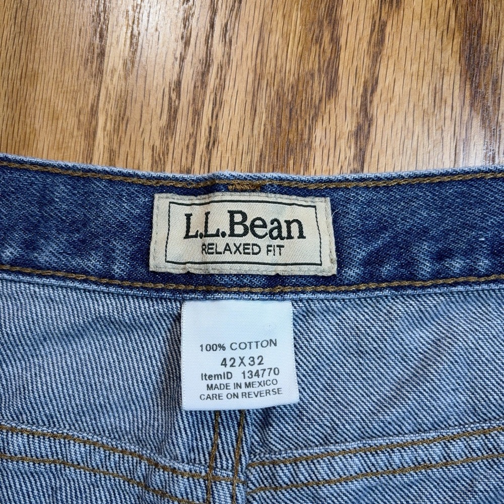 L.l.‎ Bean Double L Jeans Mens 42x31 (Tag 42X32) Relaxed Fit Blue Denim 134770 - Picture 5 of 10